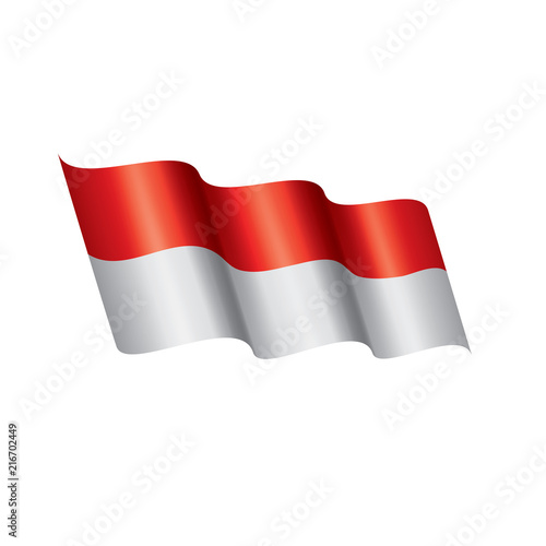 Indonesia flag, vector illustration