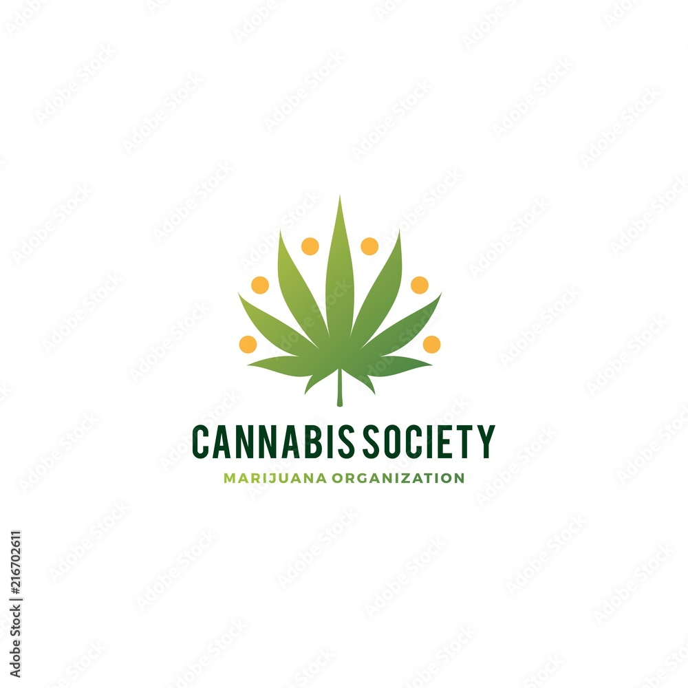 cannabis people society logo vector hemp leaf cannabis people society logo vector hemp leaf
