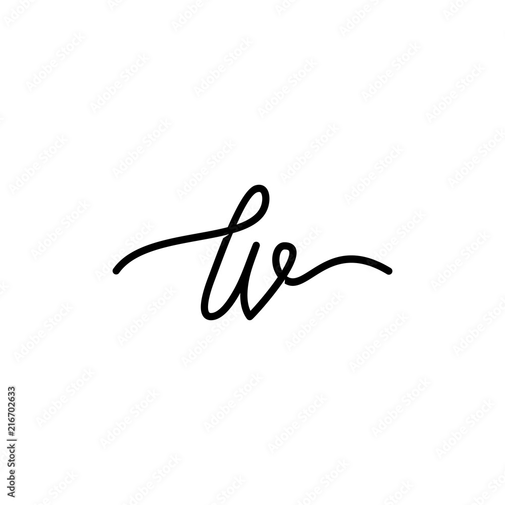 , signature initial letter logo vector monoline line , signature initial letter logo vector monoline line