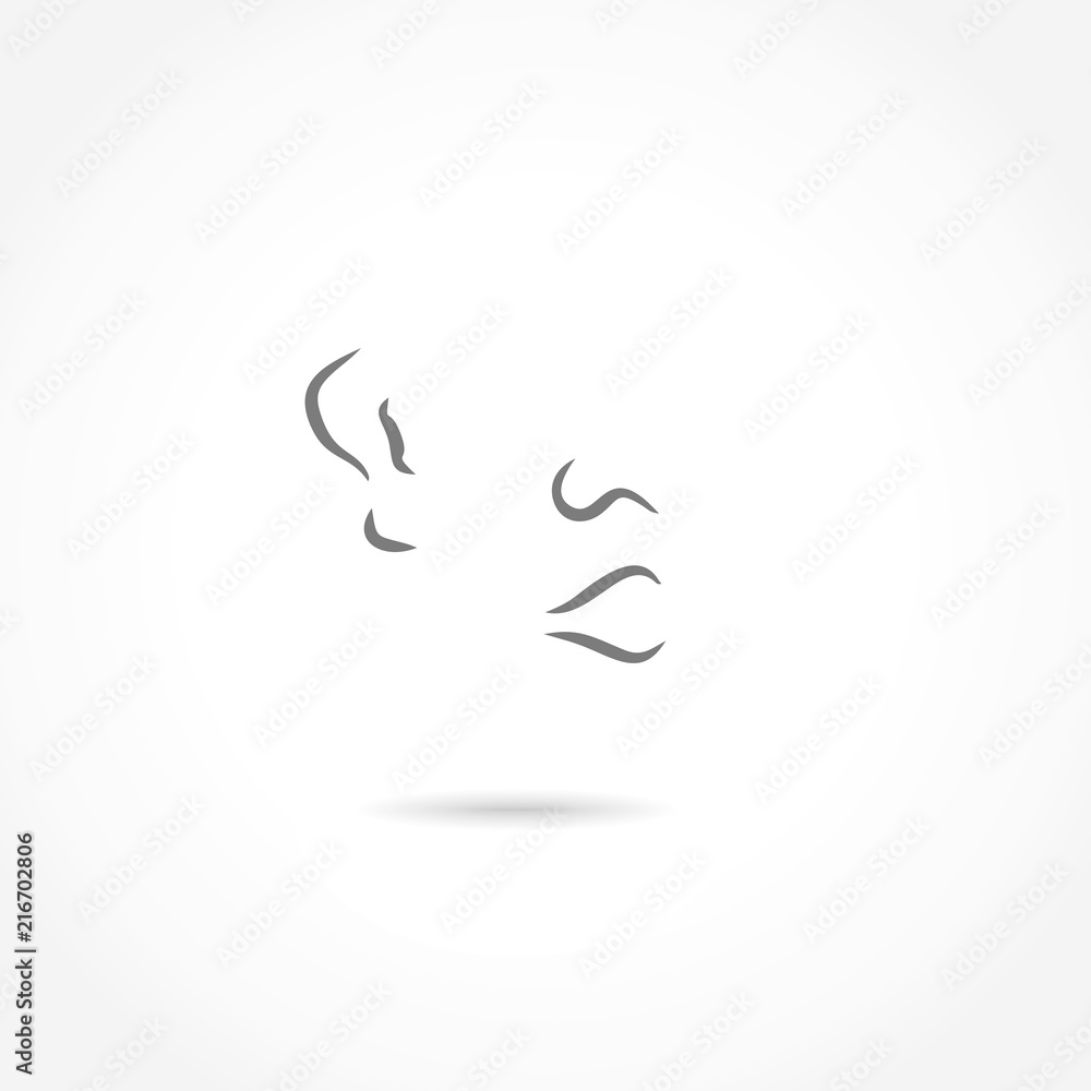 ear nose lips icon vector ear nose lips icon vector