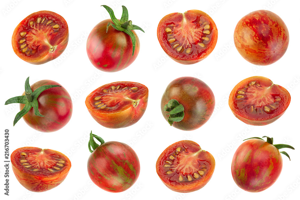 Naklejka premium Brown cherry tomatoes collection