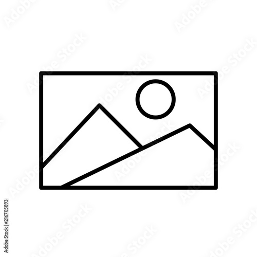 Pictures vector icon, image vector icon. Outline Icon Linear Style
