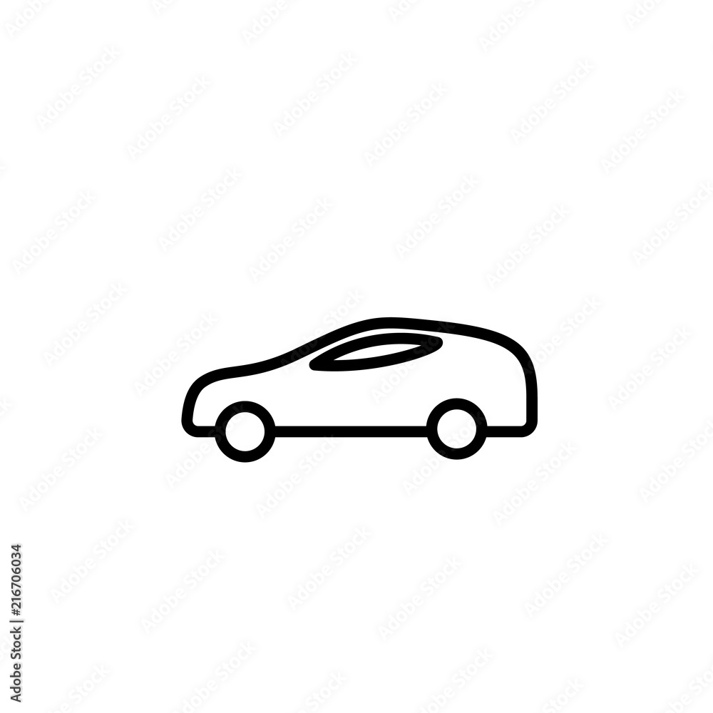 Car Icon. Outline Icon Linear Style