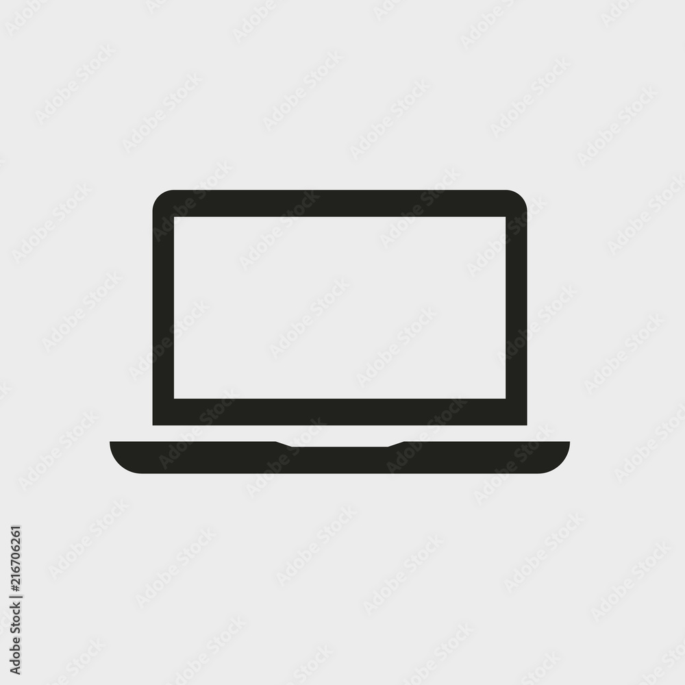 Laptop Icon. Glyph icon solid style. Laptop Icon. Glyph icon solid style.