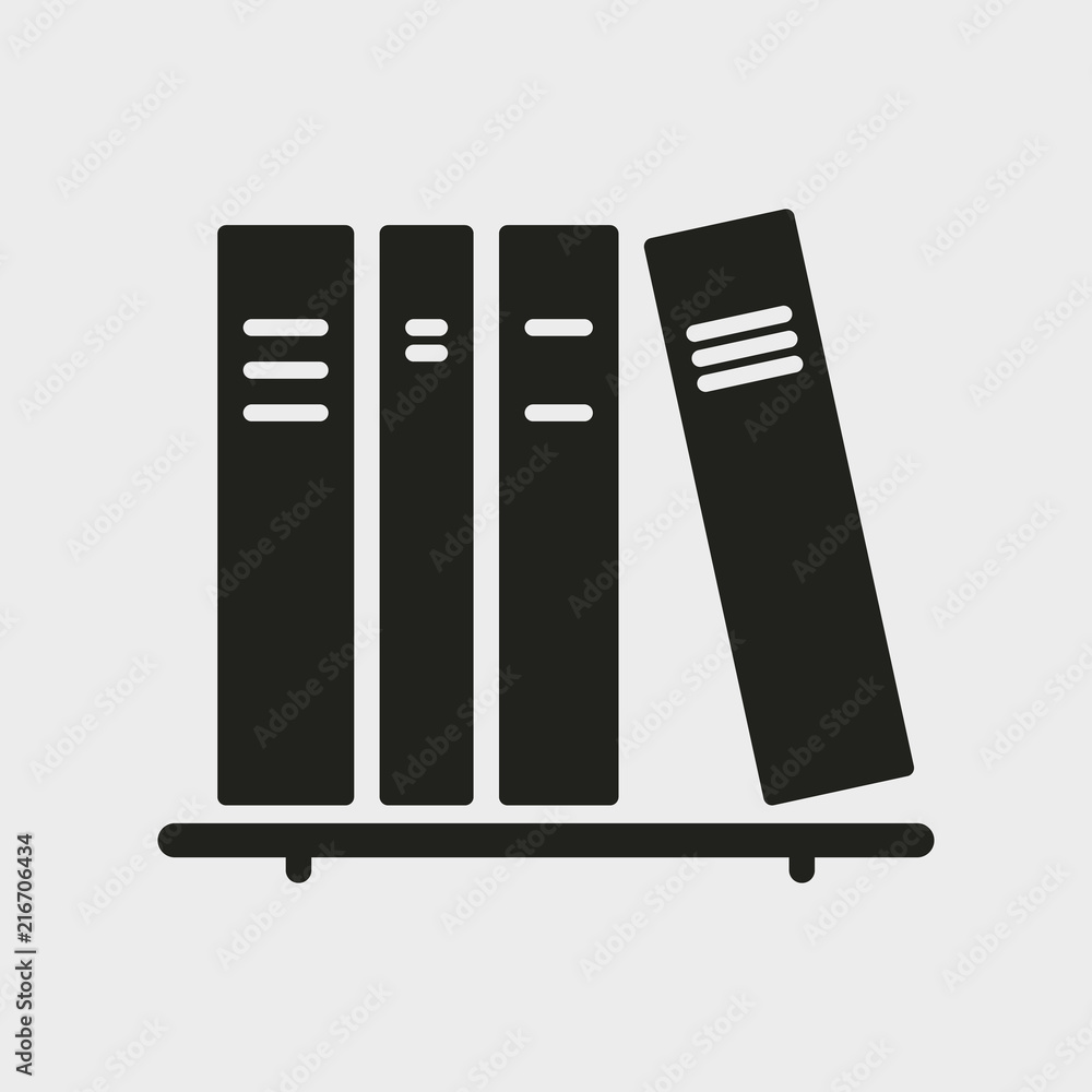 Icon library. Books vector icon. Glyph icon solid style. Icon library. Books vector icon. Glyph icon solid style.