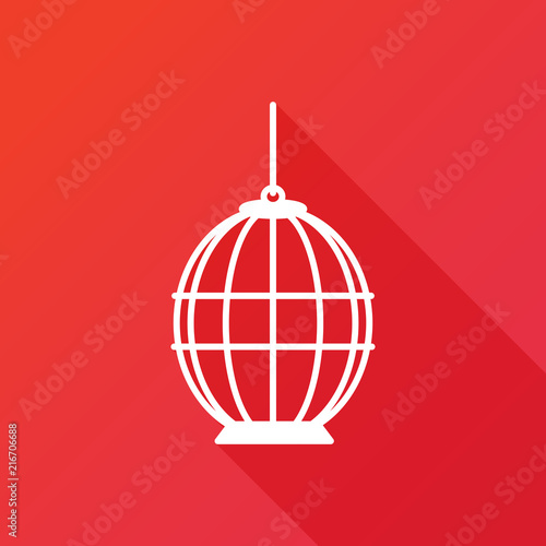 Bird Cage vector icon. Lost of freedom symbol. Trapped sign