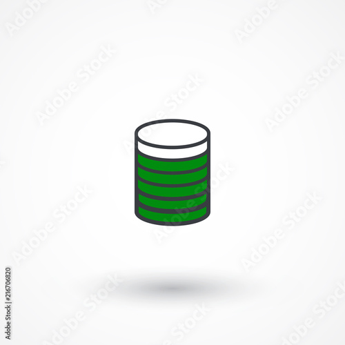 Battery vector icon. Energy power sign. Electricity charge symbol