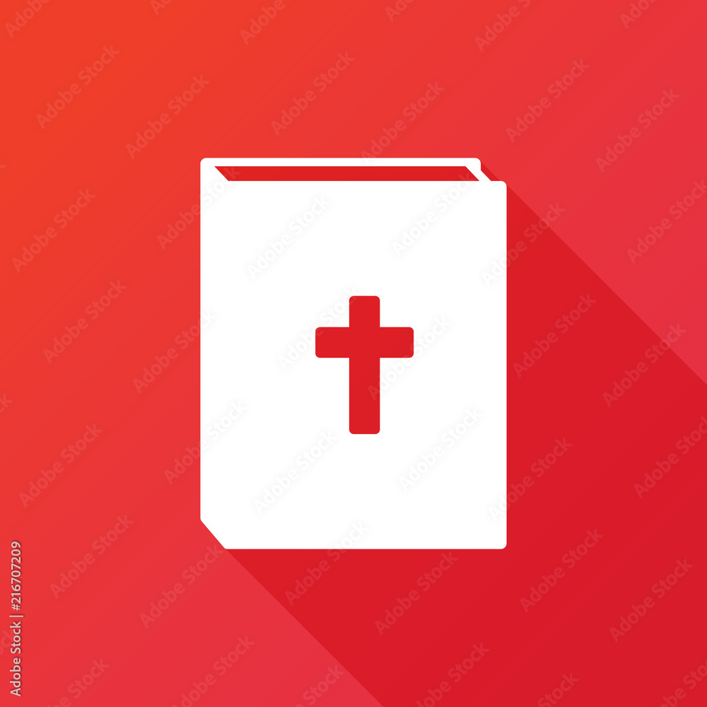 Obraz premium Bible vector icon. Religion sign. Church symbol