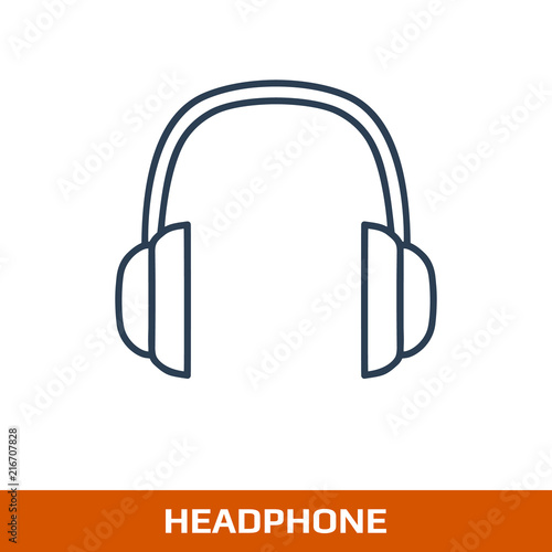 Headphones icon Flat.