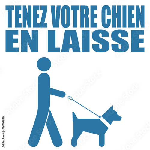Logo chien en laisse.
