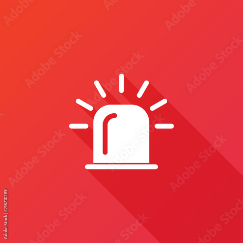 Fotografie Alarm vector icon. Siren alarm symbol. Alert flashing light sign