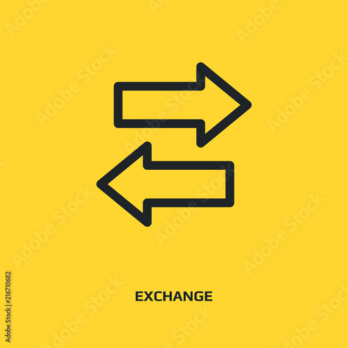 Exchange icon reverse arrows photo