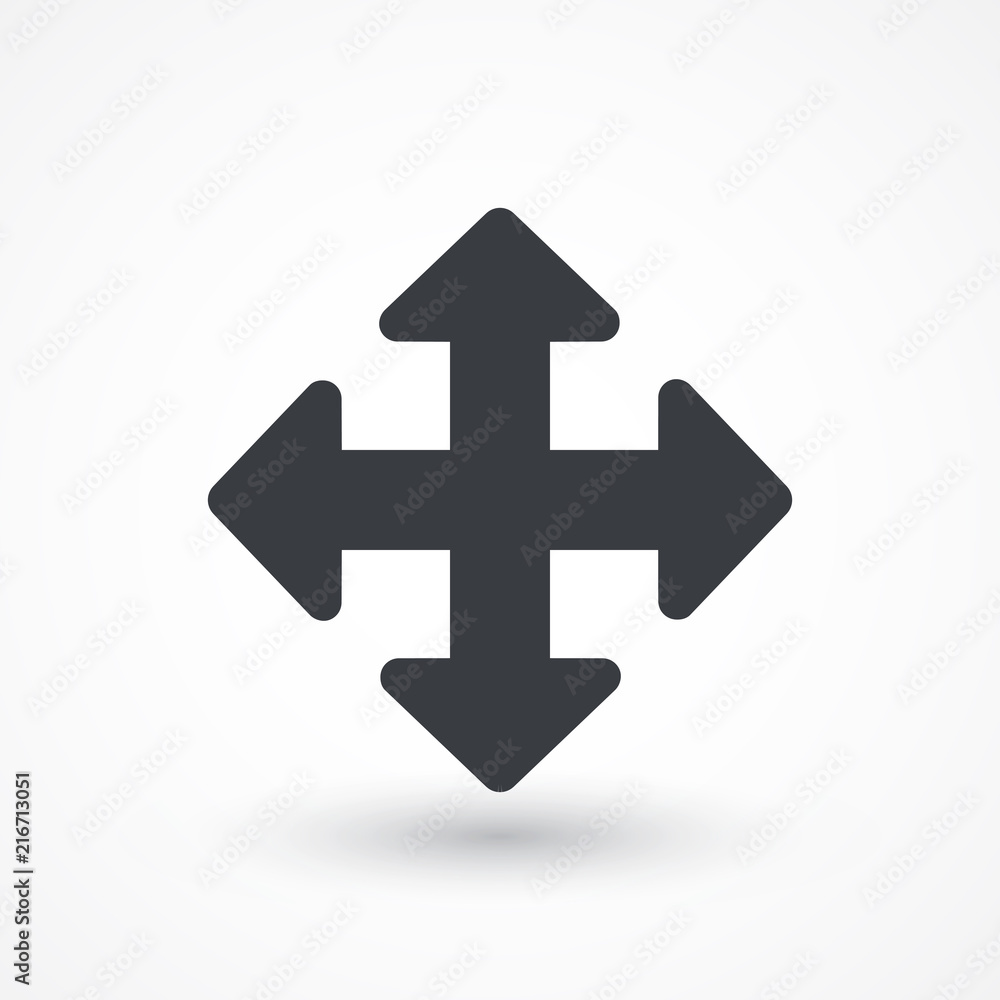 Obraz premium Arrows move vector icon. Direction sign