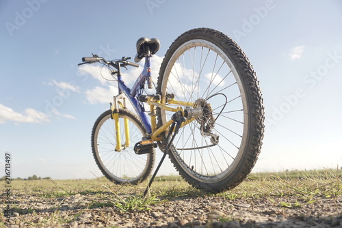 mountain bike on the country road © taraskobryn