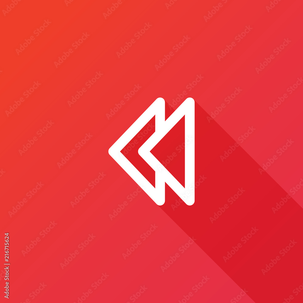 Backward button sign vector icon. UI control Backward button Backward button sign vector icon. UI control Backward button