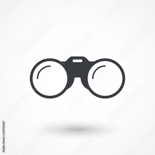 Binoculars vector icon. Discovery or search sign. Vision symbol