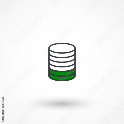 Battery vector icon. Energy power sign. Electricity charge symbol