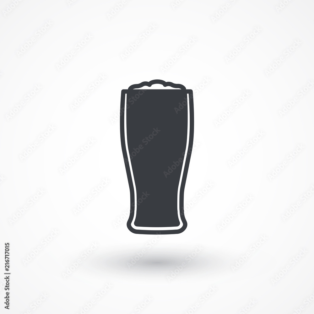 Beer sign line vector icon. Glass of alcohol drink sign. Brewery symbol Beer sign line vector icon. Glass of alcohol drink sign. Brewery symbol
