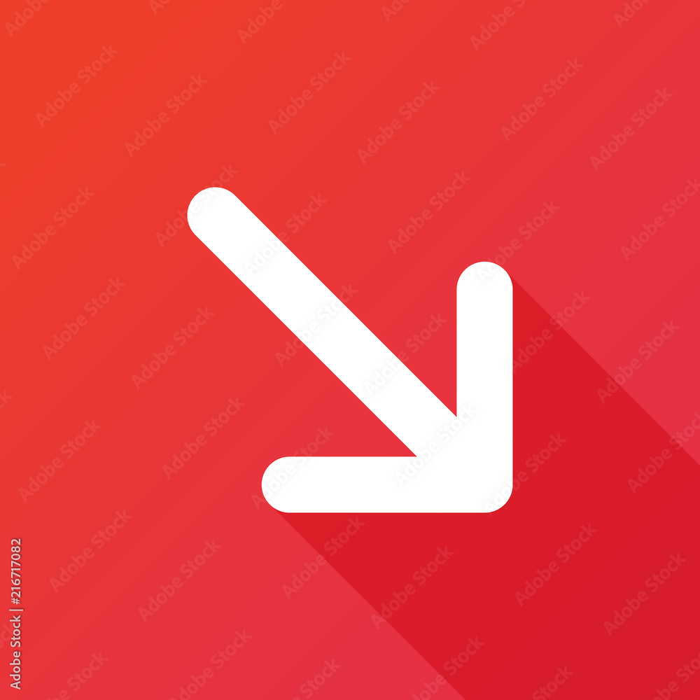 Arrow bottom right sign vector icon. Direction sign Arrow bottom right sign vector icon. Direction sign