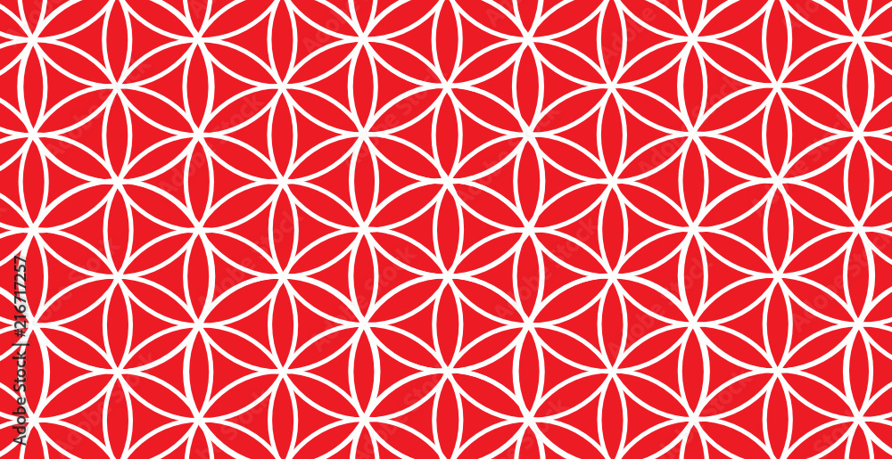 Fototapeta premium Red Connecting Circles Background