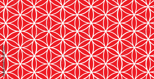 Red Connecting Circles Background