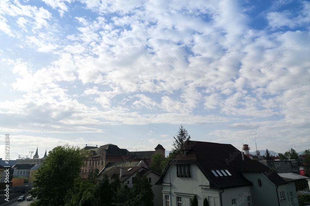 Clouds over the town. Slovakia Clouds over the town. Slovakia