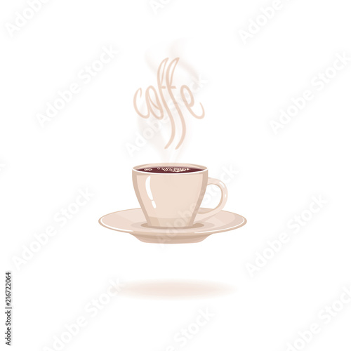 Print cup coffee vector cartoon