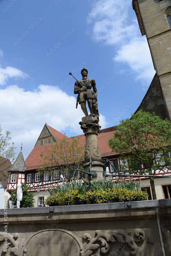 Fototapeta premium Graf-Albrecht-Brunnen in Öhringen