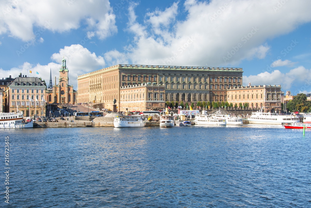 Royal Palace and Church of St. Nicholas (Storkyrkan), Stockholm, Sweden