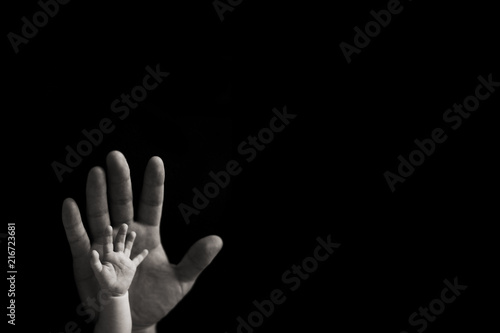 Baby and Father Hands