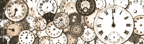 Grungy Antique Watch Faces Banner