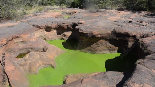 Matsieng Foot Prints with green water photo