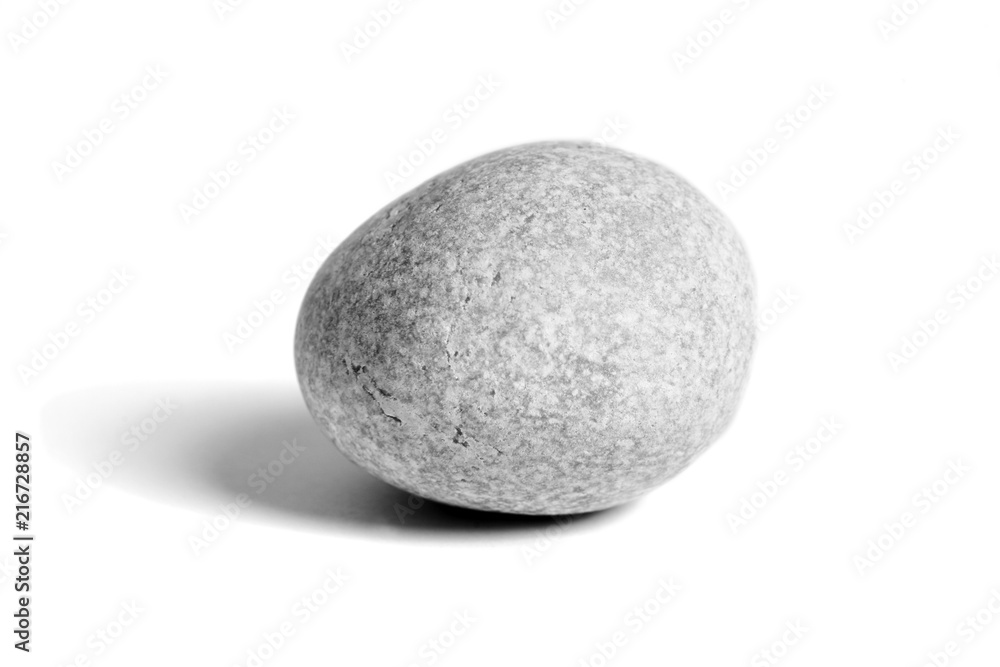 Pebbles stone, isolated on white background, sea pebble - obrazy, fototapety, plakaty 