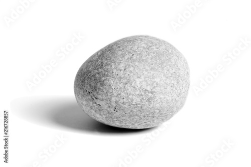 Pebbles stone, isolated on white background, sea pebble photo