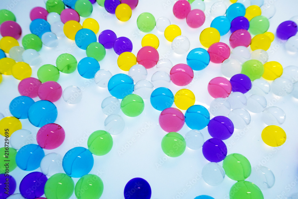  colorful multicolored balls on white background