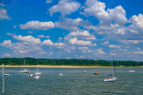 Sailing boats at the ocean in Le Touquet-Paris-Plage