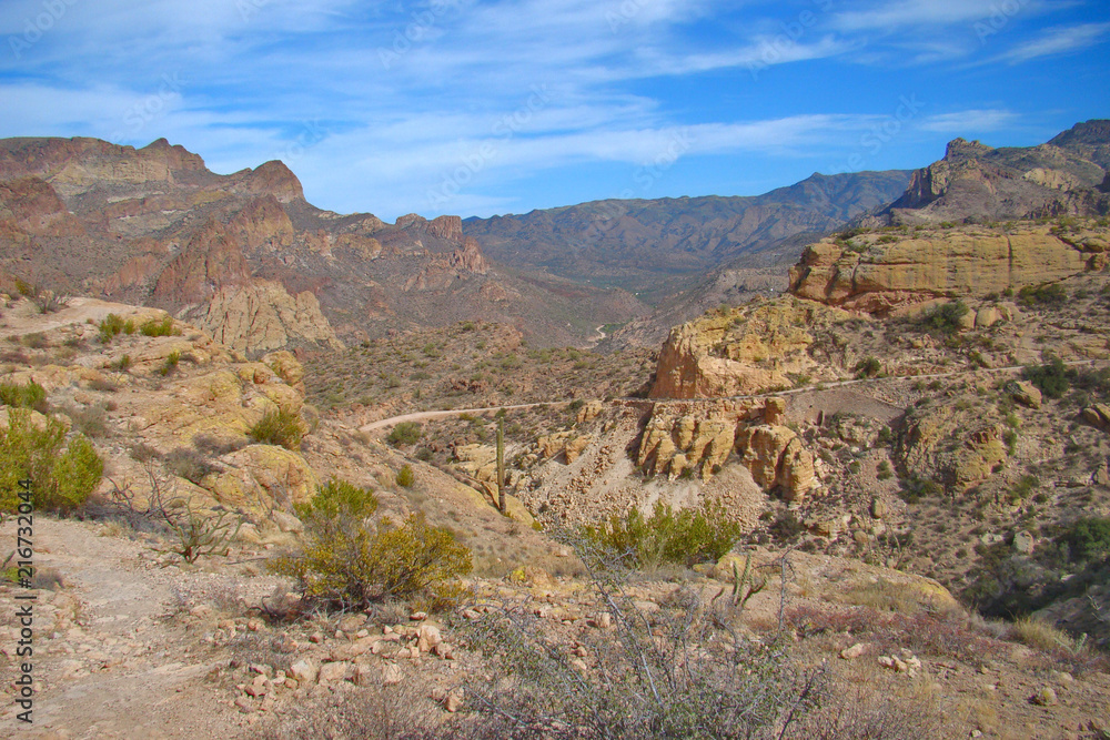 View of Salt River Canyon on Apache Trail in Arizona