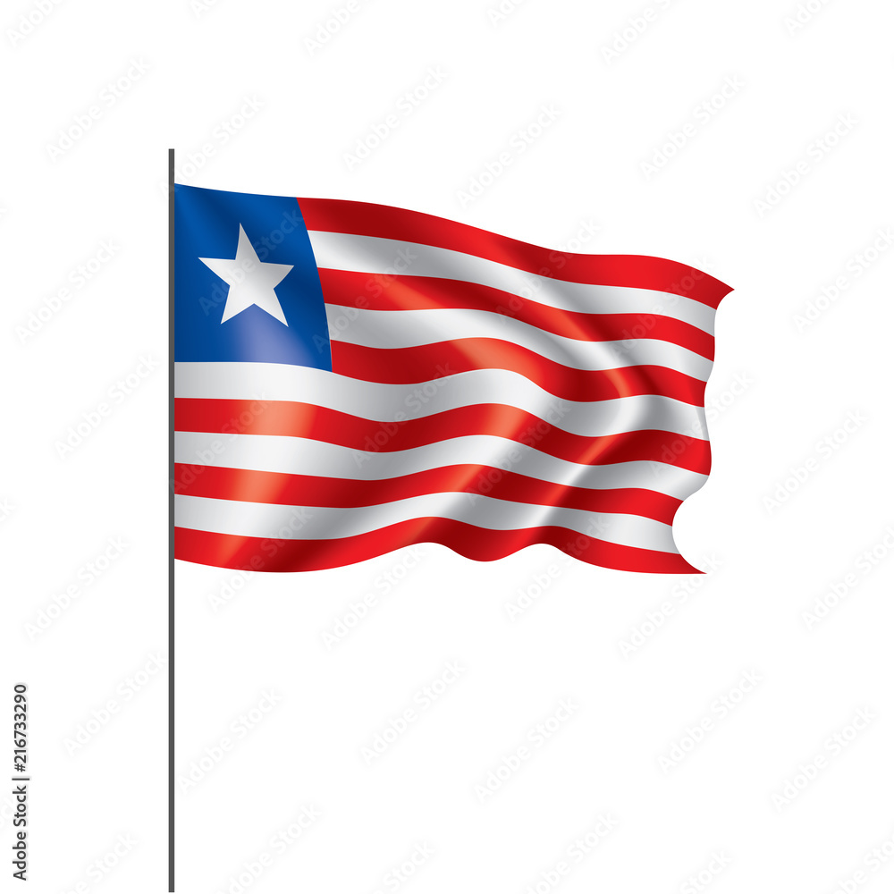 Liberia flag, vector illustration Liberia flag, vector illustration