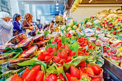 Photography Food market with fruits in Barcelona