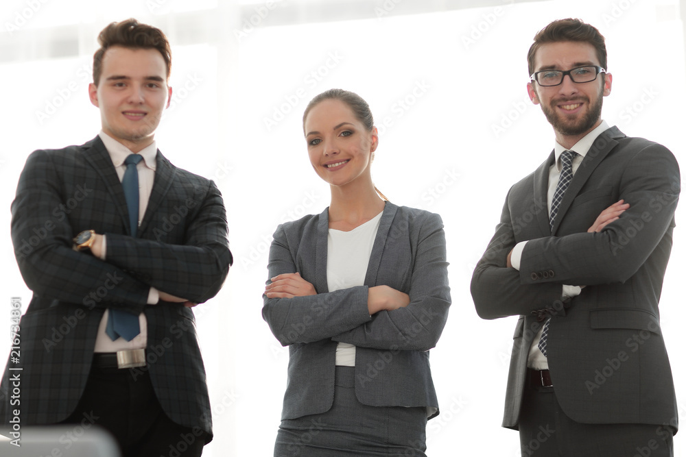 team of confident business people team of confident business people