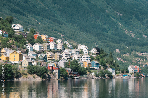 Houses in Odda fjord, Norway