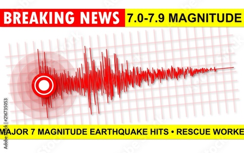 Major Earthquake - Breaking news concept