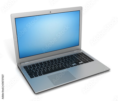 laptop computer single 3d illustration