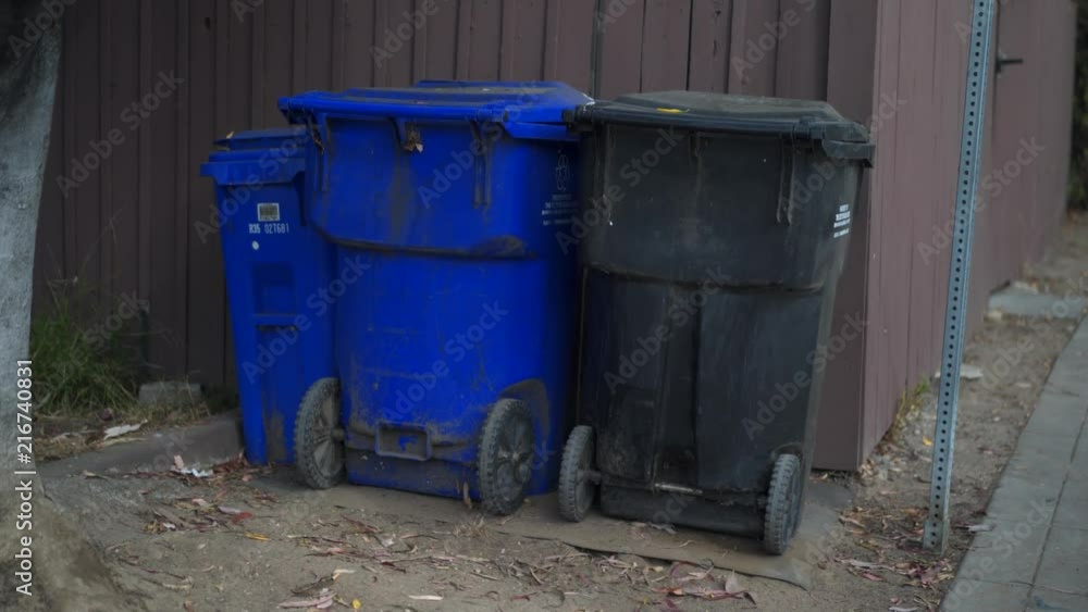 Trash/Recycle Can provided by the city