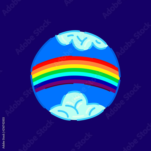 Sunny weather icon. Vector illustration