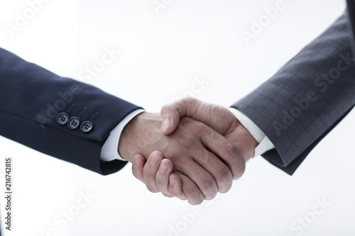 Business handshake - closeup shot