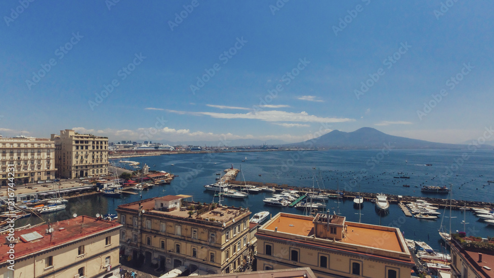 View of Gulf of Naples from Naples, Italy