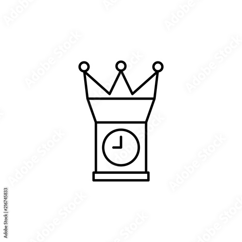 prime time icon. Element of time value icon for mobile concept and web apps. Thin line prime time icon can be used for web and mobile