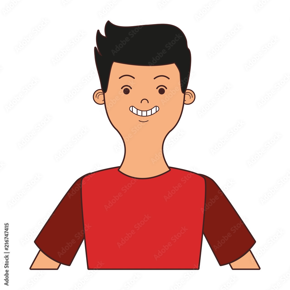 Young man profile vector illustration graphic design Young man profile vector illustration graphic design