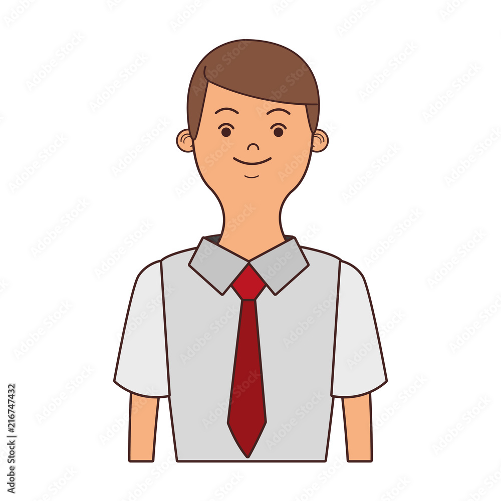 Young businessman profile vector illustration graphic design Young businessman profile vector illustration graphic design